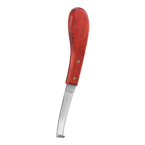 YARNOW 1 Stück Hufeisenmesser Pferdeschuhe Klauenpfleger Pferdehuf Hufmesser für Pferde pferdestriegel Werkzeug Hufpfleger für Pferde Hufeisenfeile aus Edelstahl Rostfreier Stahl Brown von YARNOW