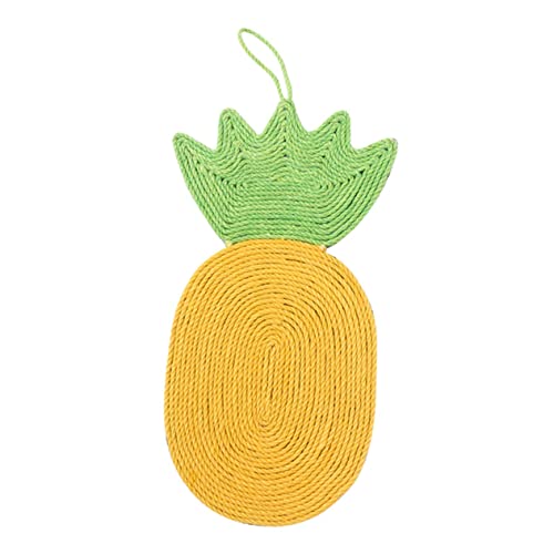 YARNOW Kratzbrett Für Katzen Aus Sisal Ananas-geformt Krallenschleifkissen Katzenpad Haustierunterlage Langlebig Und Praktisch von YARNOW