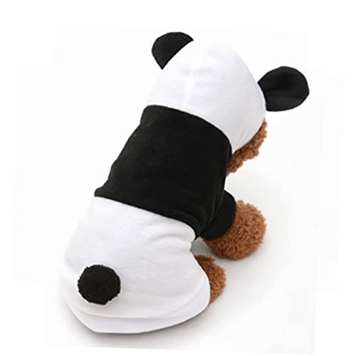 YARNOW 1 Stück Panda-Haustier-Kleidung Hundekleidung Kostüm Welpe Tragen Baumwolle Haustierkleidung Züchten Herbst Winter Hundebekleidung Kleidung in Panda-Form Winterhundkleidung Weiß von YARNOW