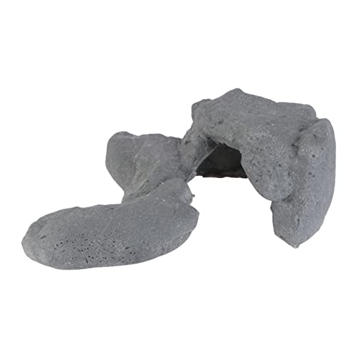 YARNOW 1 Stück Schutz Höhle Aquarienverzierung Tank Schildkröte Terrarium Dekorationen Felsen Terrariumreptil Aquariumlandschaften Schleichtiere Aquariendekoration Harz Grey von YARNOW
