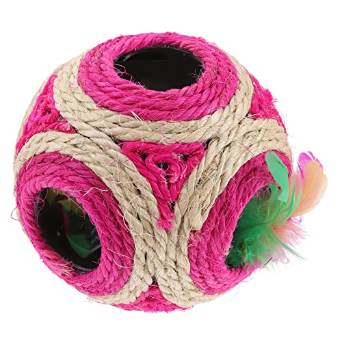 YARNOW 1stück Sisalball Katzenspielzeug Mit Löchern Kratz Und Kau-Spielzeug Für Katzen Fördert Spieltrieb Und Bewegung Für Interaktives Spielen Und Beschäftigung von YARNOW
