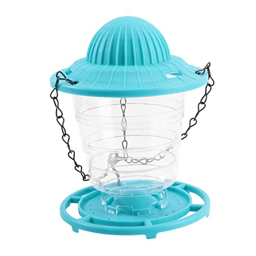 YARNOW 1 Stück hängende Vogelhäuschen vogelfutterspender vogelfutterhäuschen vogelfutterstationen Birdfeeder Schüssel zum Aufhängen von Lebensmitteln Vogelhäuschen im Freien Plastik Blue von YARNOW