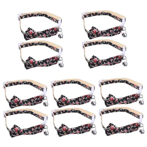 YARNOW 10 STK Katzenhalsband Welpenhalsband Glockenkragen Mit Fliege Katzenversorgung Katze Geschenk Dekoratives Hundehalsband Polyester-Nylon X3 Dekorationen Hündchen von YARNOW