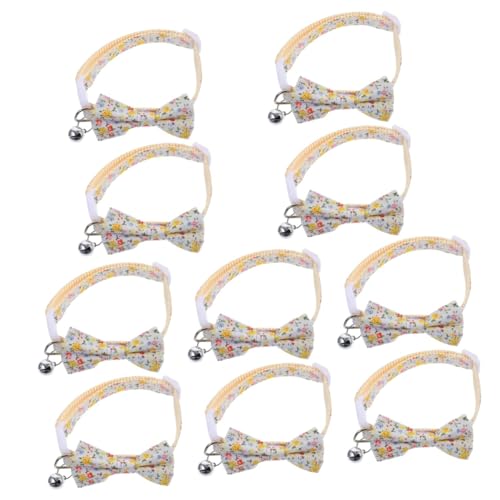 YARNOW Katzenhalsbänder 10 STK Katzenhalsband Welpenhalsband verstellbares Hundehalsband Cartoon-Hundehalsband Karikatur Zubehör Dekorationen schmücken x3 Krawatte Polyester-Nylon von YARNOW