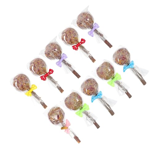 YARNOW 10 Stück Beißstab Für Kaninchen Kaninchenspielzeug Für Hasen Hasenkauen Meerschweinchen Hasenkauspielzeug Kaninchen Beißendes Futter Hasenspielzeug Beißspielzeug Lieschgras von YARNOW