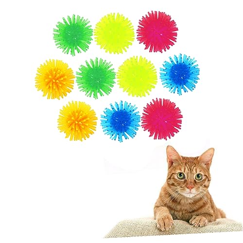 YARNOW 10stücke Katzenballspielzeug Lustige Knisternde Bälle Für Katzen Mit Zufälligen Farben Fördert Spieltrieb Und Geistige Anregung Für Aktive Katzen von YARNOW