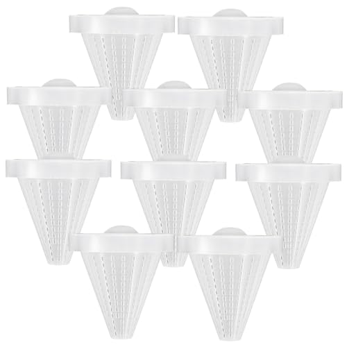 YARNOW 10 Stück Teiliges Aquarium Worm Futterbecher mit Starkem Saugnapf Langlebiger Fischfuttertrichter für Zuchtbecken Lebendfutter Sicherer Futterhalter Geeignet für Zufällige Farbe von YARNOW