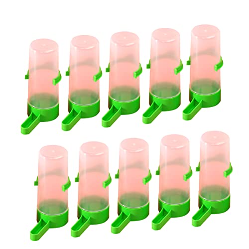YARNOW 10 Stück Vogelfütterungsbecher Vogelfütterer Wasserspender für Vögel Futterspender Schüssel Vogel Fütterer Auto Vogeltränke Futternapf für Tiere Papageien-Fütterungsbecher Green YARNOW 10 Stück Vogelfütterungsbecher Vogelfütterer Wasserspender für Vögel Futterspender Schüssel Vogel Fütterer Auto Vogeltränke Futternapf für Tiere Papageien-Fütterungsbecher Green von YARNOW