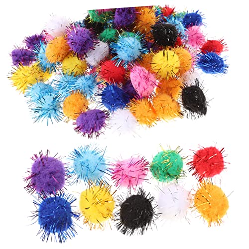 YARNOW 100stücke Flauschige Bälle Pompons Zum Basteln Flauschige Dekorationen Für DIY-projekte Kreative Bastelarbeiten Dekorationen Gemischte Farben Für Girlanden Fransen Partys Und Mehr von YARNOW