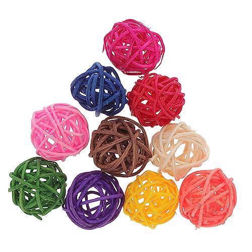YARNOW 10 Stück Rattan-vogelspielzeug Aus Weidenzweigen Rattanbälle für Papageien Spielzeug für Vögel Vogelkäfig- Sicherer Spaß für Sittiche Nymphensittiche YARNOW 10 Stück Rattan-vogelspielzeug Aus Weidenzweigen Rattanbälle für Papageien Spielzeug für Vögel Vogelkäfig- Sicherer Spaß für Sittiche Nymphensittiche von YARNOW