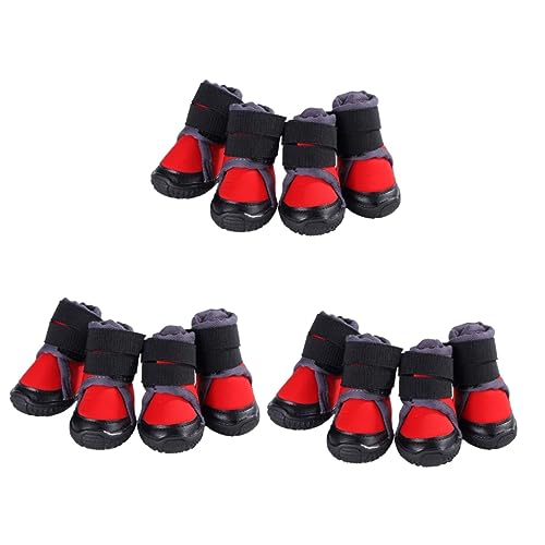 YARNOW 12 STK Hundeschuhe Winterschuhe für Hunde Dog Shoes gleitschutz Schuhe noppenschuhe mittlere und große Hunde Outdoor-Schuhe für Haustiere Hund warme Schuhe Haustierschuhe rot YARNOW 12 STK Hundeschuhe Winterschuhe für Hunde Dog Shoes gleitschutz Schuhe noppenschuhe mittlere und große Hunde Outdoor-Schuhe für Haustiere Hund warme Schuhe Haustierschuhe rot von YARNOW