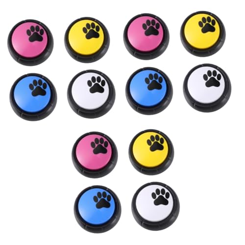 YARNOW 12 STK Pet-Training-Schaltfläche Hund Wörter Schaltflächen Outdoor-Spielset Hunde-Trainingsknopf Hunde-Kommunikationsknopf Spielzeug nützliche Spielsachen für Haustiere singen Abs von YARNOW