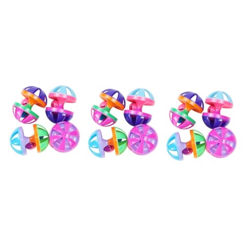 YARNOW 12stücke Bunte Bell-bälle Für Katzen Kreatives Interaktives Spielzeug Und Geistigen Aktivität Von Kätzchen Zufällige Farben Für Beschäftigung Und Spiel von YARNOW