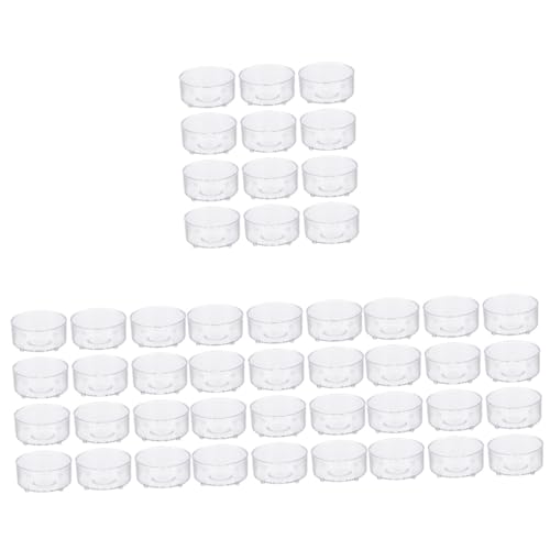 YARNOW 120 STK Haustier Vogeltränke Reptilienschale Aus Acryl Crested Gecko Essen Crested Gecko Food Cups Zubehör Für Gecko-Tanks Mit Haube Futternapf Für Schildkröten Transparent von YARNOW