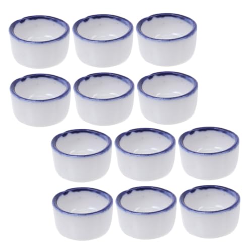 YARNOW 12stücke Mini Keramische Wasserschale Für Reptilien Runde Futter Trinkschalen Für Spinnen Und Kleine Haustiere Leicht Zu Reinigen Hygienisches Design Für Terrarien von YARNOW