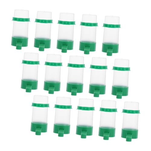 YARNOW 15 Stück Teiliges Automatisches Vogeltränke Futtersystem aus Kunststoff Kontrollierte Portionierung Auslaufsicheres Design für Kleine Vögel und Papageien im Käfig für Vielreisende von YARNOW