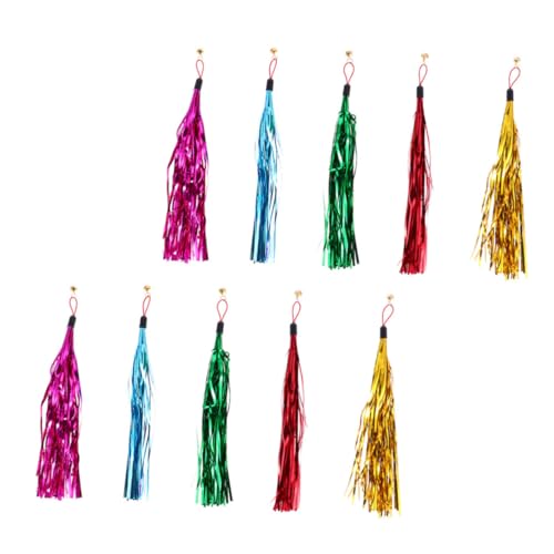 YARNOW 15 Stück Teiliges Katzenspielzeug mit Glocken Tassel Ersatzköpfen Langlebige Leichte Katzenangel Nachfüllteile für Spielerische Katzen und Kätzchen Geeignet für von YARNOW