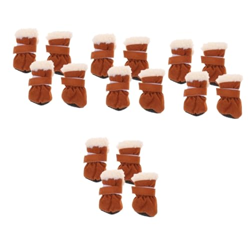 YARNOW 16 STK Schneestiefel für Haustiere Schneestiefel für Hunde Winterschuhe für Welpen Winterschuhe für Hunde pet paw Hundeschuhe für Schnee Schneestiefel für Welpen Zaubergürtel Brown YARNOW 16 STK Schneestiefel für Haustiere Schneestiefel für Hunde Winterschuhe für Welpen Winterschuhe für Hunde pet paw Hundeschuhe für Schnee Schneestiefel für Welpen Zaubergürtel Brown von YARNOW