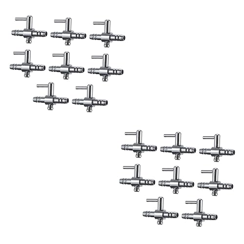 YARNOW 16 Stück Verteilerregulierventil Für Die Trachea des Fischtanks Aus Edelstahl Luftstromregelhebelventil Connectix Aquarium Rostfreier Stahl Verbinder Regler von YARNOW