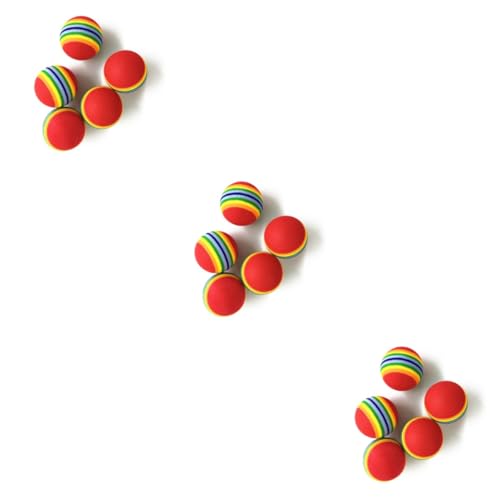 YARNOW Tischtennisball Hund Katzenspielzeug Regenbogenball 18 STK Haustier Interaktives Spielzeug Hund Interaktives Spielzeug Für Haustiere Eva Regenbogenball von YARNOW