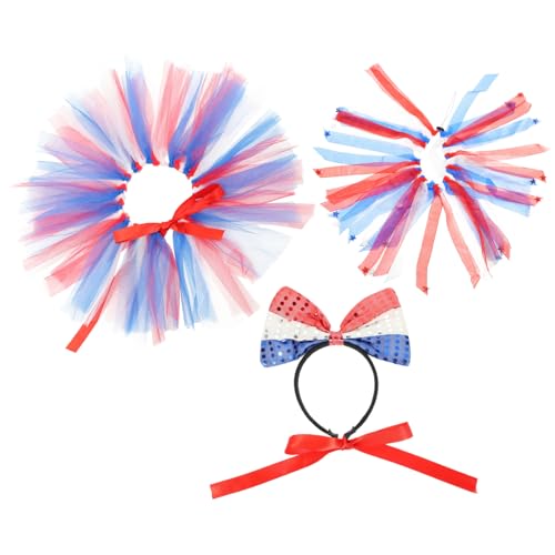 YARNOW Hundekostüm Mit Haustier-Kopfschmuck Haustier-Performance-Haarband Und Festival-haustierhalsband Für Unabhängigkeitstag Hundekleidung Zum Partytragen von YARNOW