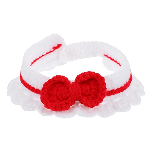 YARNOW 1stk Gestricktes Katzenhalsband Katzenhalsband Mit Fliege Katzenkostüm Welpe Katze Mit Glocke Kamerahalsband Für Schalkragen Für Haustiere Katze Garn Weiß YARNOW 1stk Gestricktes Katzenhalsband Katzenhalsband Mit Fliege Katzenkostüm Welpe Katze Mit Glocke Kamerahalsband Für Schalkragen Für Haustiere Katze Garn Weiß von YARNOW