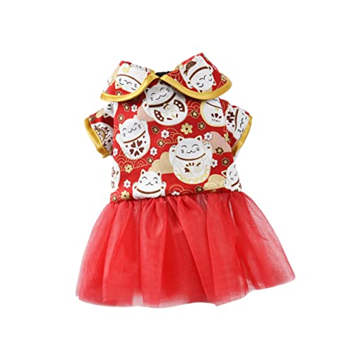 YARNOW 1pc Jahr Haustier Kleidung Im Chinesischen Stil Hundemantel Für Katze Welpen Warmen Mantel Kleid Stil Größe L-14 YARNOW 1pc Jahr Haustier Kleidung Im Chinesischen Stil Hundemantel Für Katze Welpen Warmen Mantel Kleid Stil Größe L-14 von YARNOW