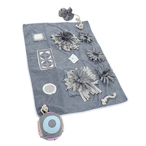 YARNOW 1stk Pet Sniffing Pad Schnupfschale Hund Nase Arbeitsmatte Hundebedarf Hunde-Puzzle-Matte Beißspielzeug Für Welpen Schnüffelschale Für Haustiere Hundefuttermatte Polarfleece Grey YARNOW 1stk Pet Sniffing Pad Schnupfschale Hund Nase Arbeitsmatte Hundebedarf Hunde-Puzzle-Matte Beißspielzeug Für Welpen Schnüffelschale Für Haustiere Hundefuttermatte Polarfleece Grey von YARNOW