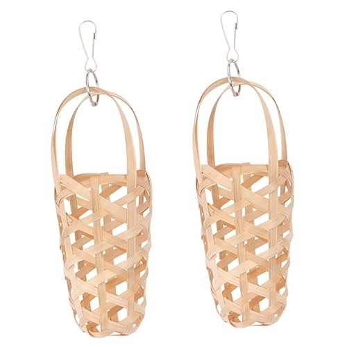 YARNOW 2stücke Vögel Kauspielzeug Farbener Foraging Basket Für Papageien Futterkorb Mit Haken Für Vögel Für Futter Und Spielzeug Beschäftigung von YARNOW