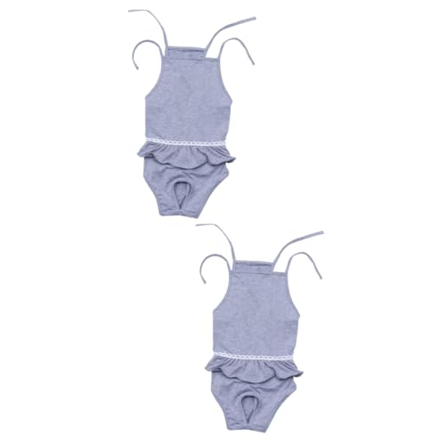 YARNOW 2 STK Hygienehosen Für Hunde Haustiere Windel Geschirr Für Kleine Hunde Einteilige Haustierwindel Hundewindel Waschbar Haustier Hundewindel Welpenwindel Light Grey von YARNOW