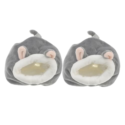 YARNOW 2 STÜCK Warmer Hamster Unterschlupf Kleines Haustier Schlafhaus mit Weichem Fleece Atmungsaktiv Waschbar Kuscheliges Igel Versteck für Winter und Winterschlaf von YARNOW