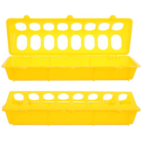 YARNOW 2 Sätze Futterwasserzuführung Vogelfutterstation Wachtel-Feeder Bausatz Vogelfutterspender Vogelfutterhäuschen Utensil Zum Füttern Von Tauben Futtertrog Plastik Yellow 2 Stück * 2 YARNOW 2 Sätze Futterwasserzuführung Vogelfutterstation Wachtel-Feeder Bausatz Vogelfutterspender Vogelfutterhäuschen Utensil Zum Füttern Von Tauben Futtertrog Plastik Yellow 2 Stück * 2 von YARNOW