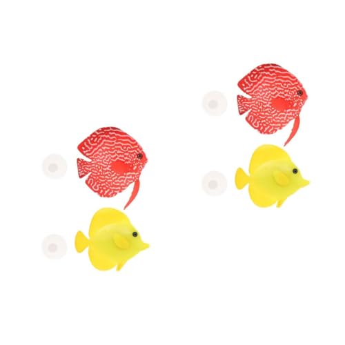 YARNOW 2 Sätze Gefälschter Fisch Aquarium Lichtdekoration Cool Aquarienlicht Kleines Aquarium Netz Tank- Anlage Kühler Garnele Kügelchen Kieselgel 2 Stück * 2 von YARNOW