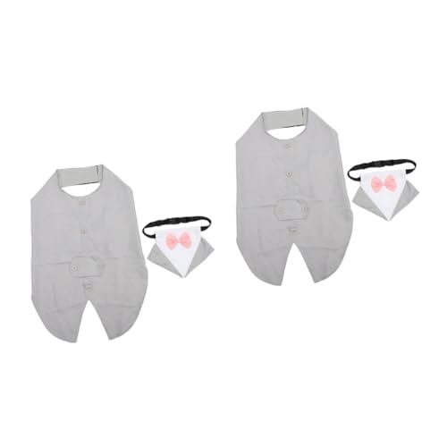 YARNOW 2 Sätze Hundeanzug Hunde-Outfit Pullover-Shirt Hund Krawatte Kostü Elegante Blusen Für Hochzeiten Formelles Hundebandana Gentleman-hundehemd Polyester Haustier Bankett Kleidung YARNOW 2 Sätze Hundeanzug Hunde-Outfit Pullover-Shirt Hund Krawatte Kostü Elegante Blusen Für Hochzeiten Formelles Hundebandana Gentleman-hundehemd Polyester Haustier Bankett Kleidung von YARNOW