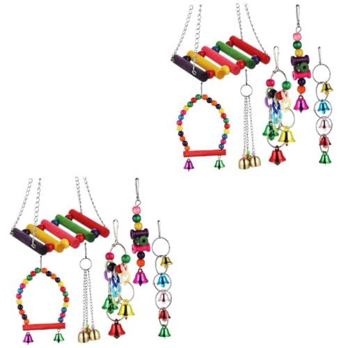 YARNOW 2 Sätze Vogelkäfigschaukel vogelgitter vogelstange vogelspielzeug Vogel schaukel Papageien Spielzeug Set Windspiele Sitzstangen für Vogelkäfige Vogelbarsch Papageienständer Metall YARNOW 2 Sätze Vogelkäfigschaukel vogelgitter vogelstange vogelspielzeug Vogel schaukel Papageien Spielzeug Set Windspiele Sitzstangen für Vogelkäfige Vogelbarsch Papageienständer Metall von YARNOW