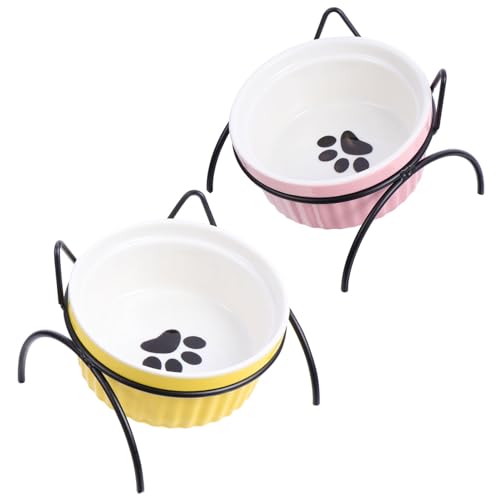YARNOW Erhöhter Katzennapf-Satz 4-TLG. Keramik-katzennäpfe Metallständer Tierfutter-wassernäpfe YARNOW Erhöhter Katzennapf-Satz 4-TLG. Keramik-katzennäpfe Metallständer Tierfutter-wassernäpfe von YARNOW