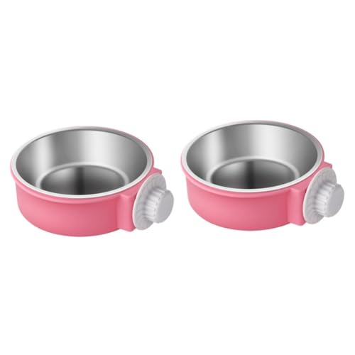 YARNOW 2 Stück 2 1 Haustier hängende Käfigschale pet Water Bowl pet Food Container Futternapf für Hund Katzennapf Hundenapf schüssel aus Edelstahl Haustiernapf Rostfreier Stahl Geschirr von YARNOW