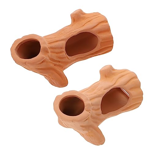 YARNOW 2 Stück Aquarium Versteck Höhle aus Keramik Fischaquarium Versteck für Garnelen und Kleine Fische Dekoratives Unterwasser Ornament zur Stressreduktion und YARNOW 2 Stück Aquarium Versteck Höhle aus Keramik Fischaquarium Versteck für Garnelen und Kleine Fische Dekoratives Unterwasser Ornament zur Stressreduktion und von YARNOW