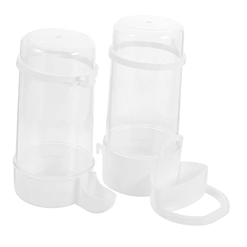 YARNOW 2 Stück Bewässerungszubehör Für Die Vogelfütterung Futterspender Vogelfutter-wasserspender Käfig Solar- Vogel Fütterer Füttern Automatisch Vogelfutterstation Weiß Plastik von YARNOW