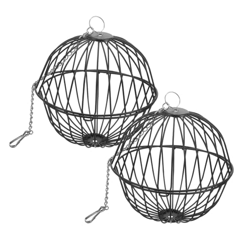 YARNOW 2 Stück Futterball für Kaninchen Hamster hamsterspielzeug Heu für Kaninchen Hamster-Heuspender Hirse Futterstelle für Kaninchen hängende Feeder Rostfreier Stahl Black YARNOW 2 Stück Futterball für Kaninchen Hamster hamsterspielzeug Heu für Kaninchen Hamster-Heuspender Hirse Futterstelle für Kaninchen hängende Feeder Rostfreier Stahl Black von YARNOW