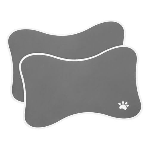 YARNOW 2 Stück Futtermatte Für Haustiere Napfunterlage Knochenförmiger Teppich Hundenapfmatte Knochenförmige Hundematte Hundenapfmatten Kleine Katzen Futtermatte Kätzchen von YARNOW