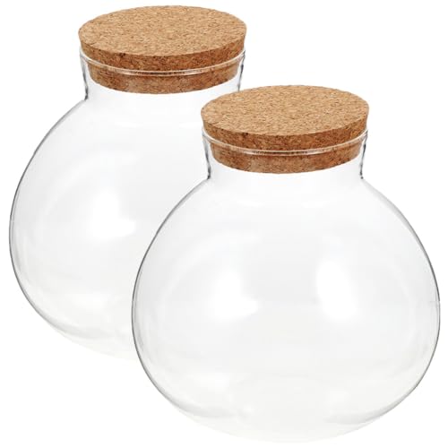 YARNOW 2 Stück Glas-Terrariengläser Kleine Terrariengläser Mit Deckel Runde Terrarienflaschen Für Pflanzen 13 X 13 cm YARNOW 2 Stück Glas-Terrariengläser Kleine Terrariengläser Mit Deckel Runde Terrarienflaschen Für Pflanzen 13 X 13 cm von YARNOW