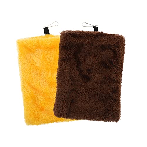 YARNOW 2 Stück Hängematten Schlafsack Fleece Haustier Hängematte Bett Zum Aufhängen Warmes Haustier Nest Bett Schlafsäcke Für Hamster Meerschweinchen Kleintiere Plüschnest von YARNOW