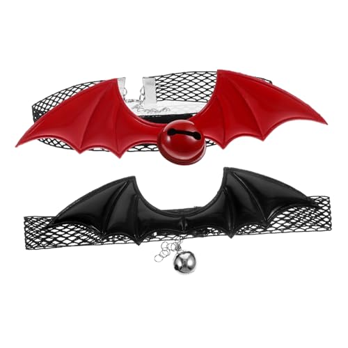 YARNOW Ausgefallenes Halloween-katzenhalsband 2 Stück Verstellbares Haustierhalsband Glocke Hautfreundlich für Katzen YARNOW Ausgefallenes Halloween-katzenhalsband 2 Stück Verstellbares Haustierhalsband Glocke Hautfreundlich für Katzen von YARNOW