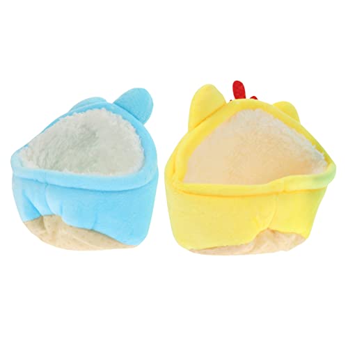 YARNOW 2 Stück Hamster Baumwollnest kuschelhöhle nagerhaus pet Bed Tierbettchen petbett Verstecke Hamster warmes Nest Guinea Käfig Hamster warmes Schlafnest für Haustiere Plüsch von YARNOW