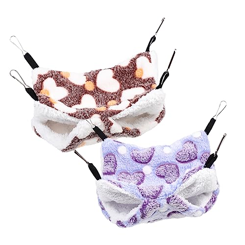 YARNOW 2 Stück Hamster Hängematte Hamster hamsterspielzeug Hamster Toy Small Animal Bed Arctic Fleece Hammock Schlafhängematte für Haustiere Rattenhängematte Arktisches Vlies von YARNOW