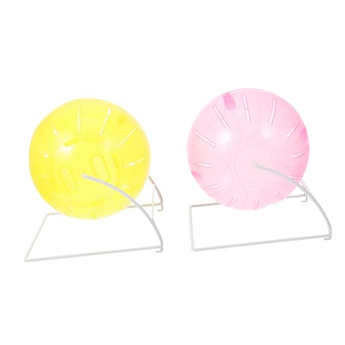 YARNOW 2 Stück Hamster Laufball Haustier Rad Hamster-Übungsbälle Laufräder Hamster läuft Hamster hamsterspielzeug Hamster Wheel Laufzubehör für Hamster Hamsterbälle Plastik von YARNOW