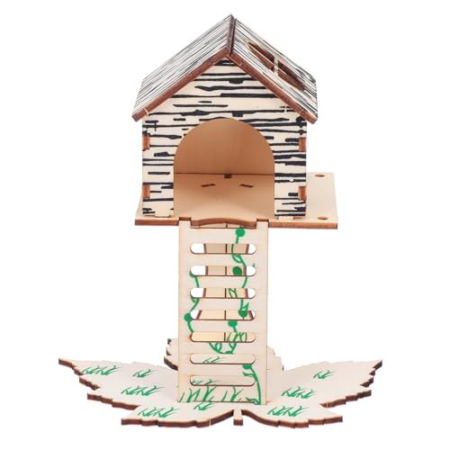 YARNOW Hamsterhaus 2 Stücke Atmungsaktive Hamsterhütte und Spielzeugplattform für Kleine Haustiere als Versteck und Spielplatz Kreatives Design für Hamster und Zwerghamster von YARNOW