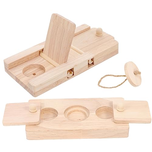 YARNOW 2stücke Holz Hamster Spielzeug Leckerlis Versteck Futter Spielzeug Hamsterkäfig Dekoration Futtersuche Hält Langeweile Abwehrt Hamster Stress von YARNOW