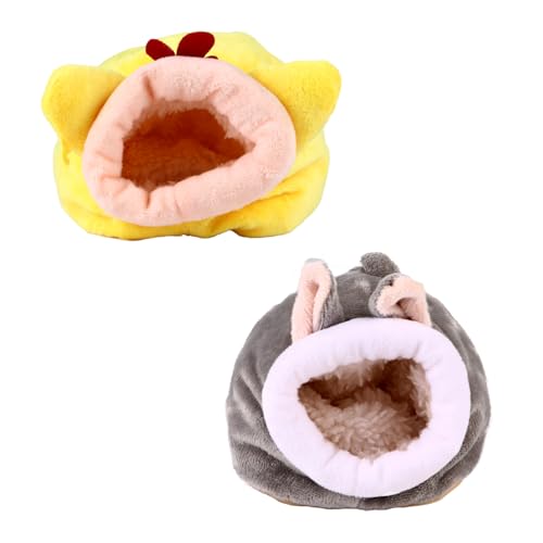 YARNOW 2 Stück Hamsternest kuschelhöhle haustierbett Kleintierhöhle Haustiernest meerschweinchen versteck Zwerghamsterbett Vlies Haustiere Igel Winternest warmes Käfighöhlenbett Baumwolle von YARNOW